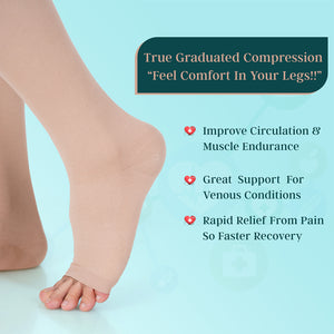 Medtex Class-1 Cotton compression stockings for varicose veins,Knee length,Thigh Length