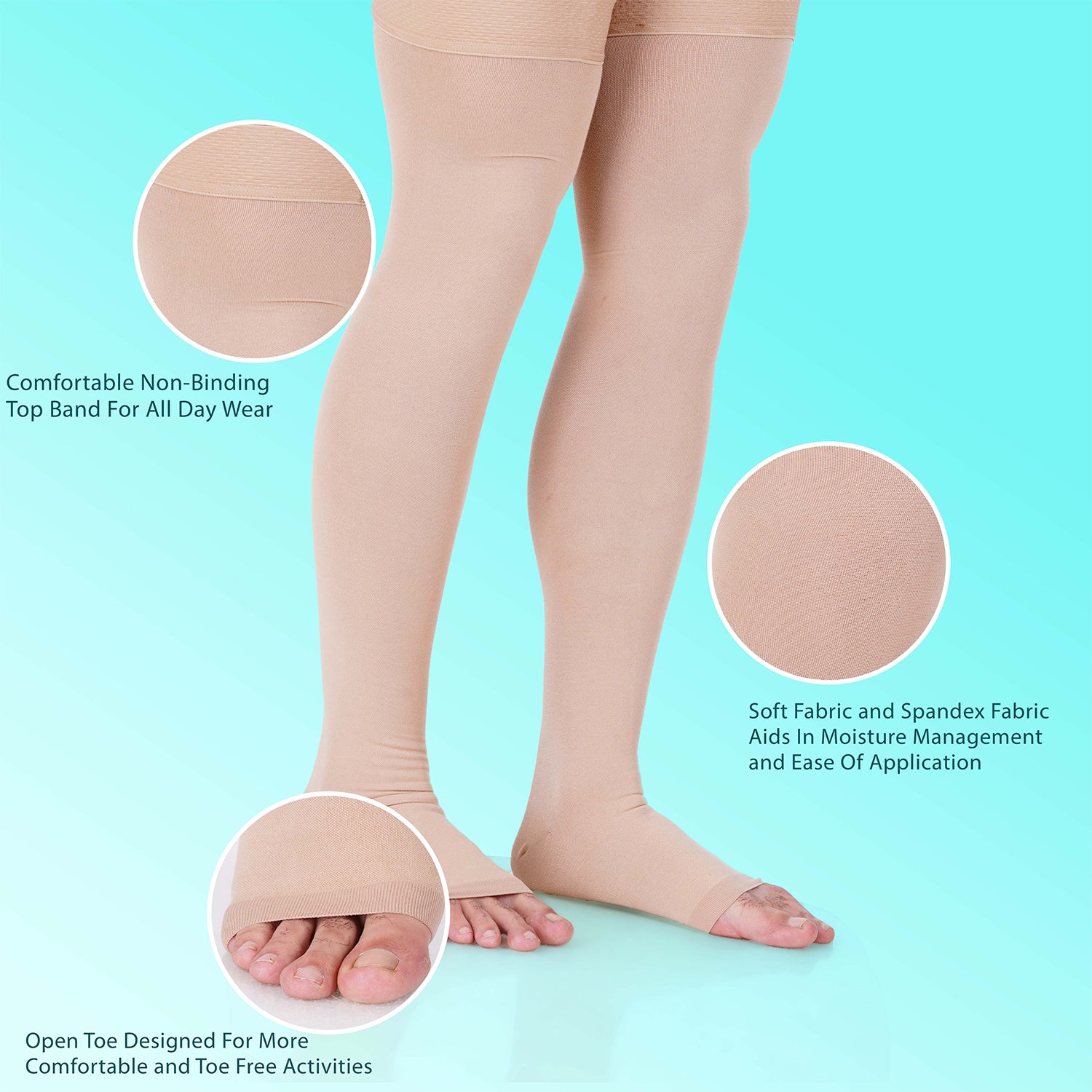 Medtex Class-3 compression stockings for Lymphedema,Edema and Severe Varicose veins