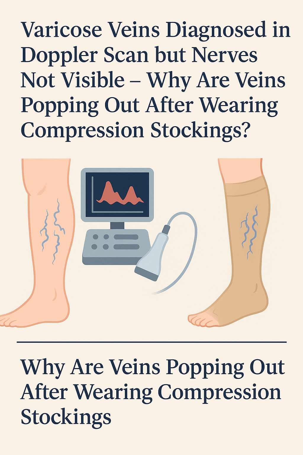 Varicose Veins Diagnosed in Doppler Scan but Nerves Not Visible – Why Are Veins Popping Out After Wearing Compression Stockings?