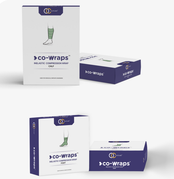 Co Wraps Inelastic compression wraps - Calf & Foot, for Lhymphedema,Ch ...