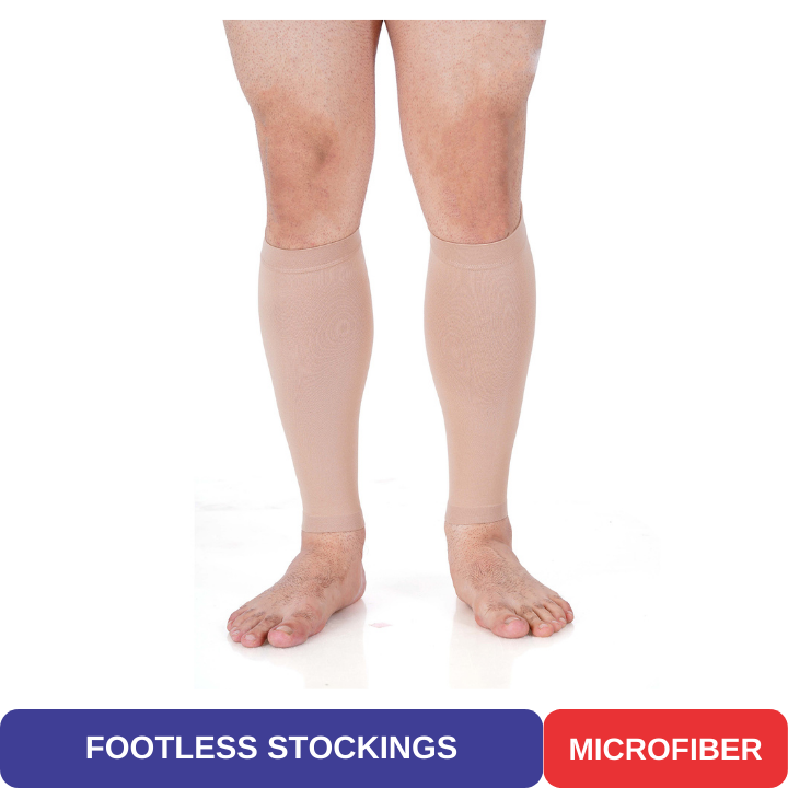 Class 2 Compression Calf Support – Footless Graduated Compression Stockings for Varicose Veins, Calf Pain & Swollen Ankles