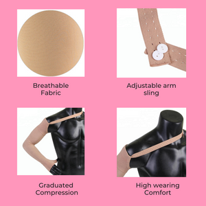 "Medtex Compression Arm Sleeves for Lymphedema with Adjustable Arm Sling – Provides Support, Pain Relief, and Improved Circulation"