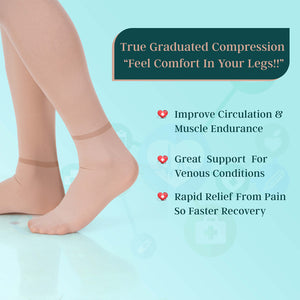 Medtex anti-embolism stockings for DVT prevention, TED stockings in skin color