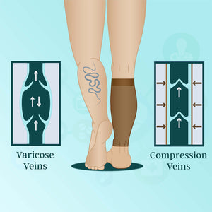 Medtex calf compression sleeve for muscle support, beige color