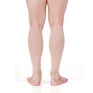 Medtex calf compression sleeve for muscle support, beige color