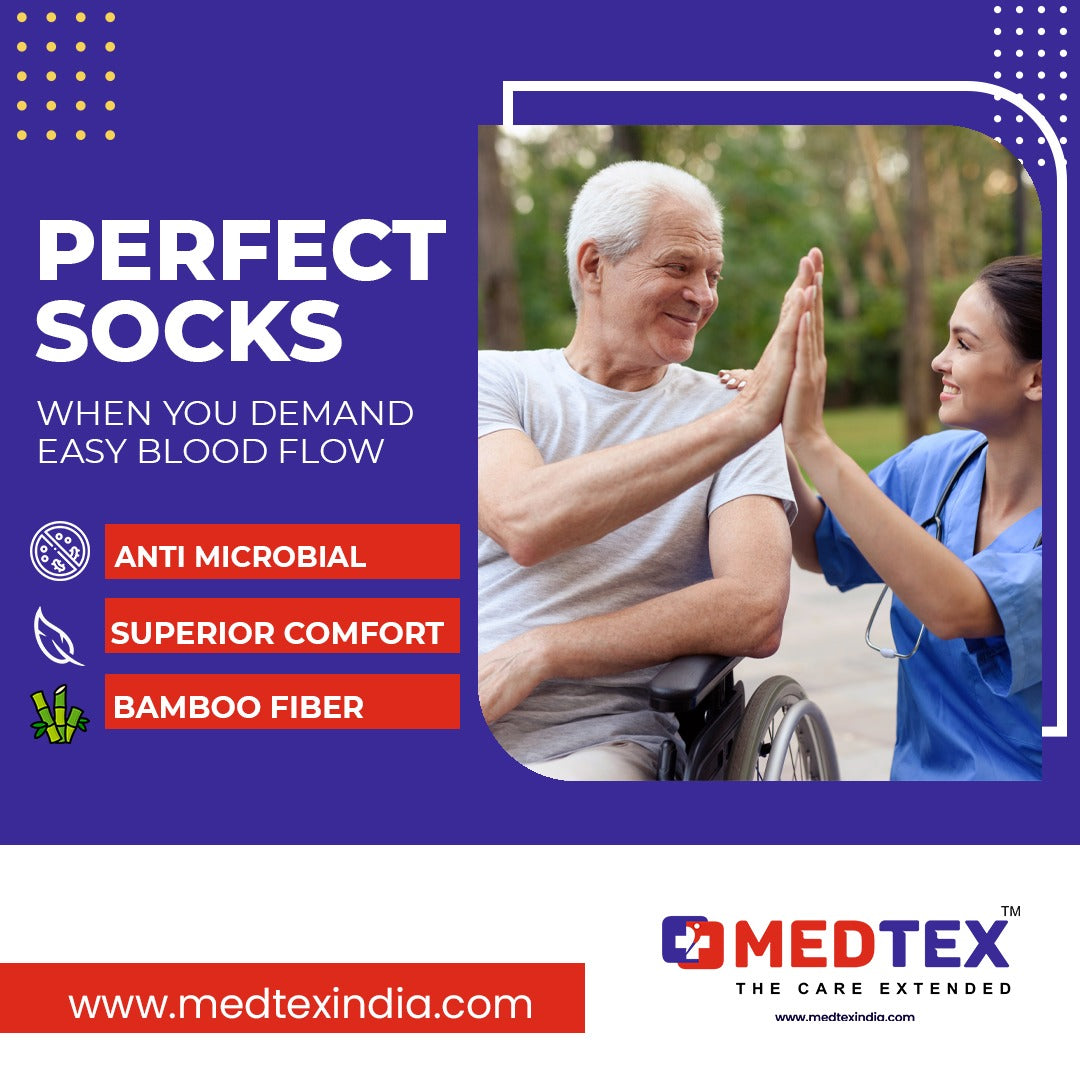 Medtex Diatex diabetic socks with separate thumb, therapeutic arthritis care, nano bio ray infused, breathable and anti-microbial design