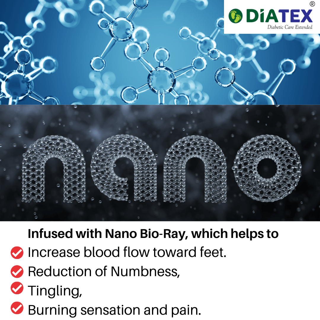 DIATEX Diabetic Socks with Separate Thumb for Therapeutic Arthritis Care – Infused with Nano Bio-Ray, Breathable, Anti-Microbial Design for Comfort and Support