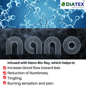 DIATEX Diabetic Socks with Separate Thumb for Therapeutic Arthritis Care – Infused with Nano Bio-Ray, Breathable, Anti-Microbial Design for Comfort and Support