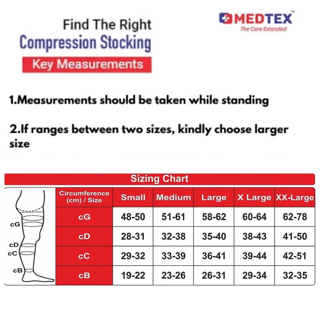 size chart for compression stockings for varicose veins